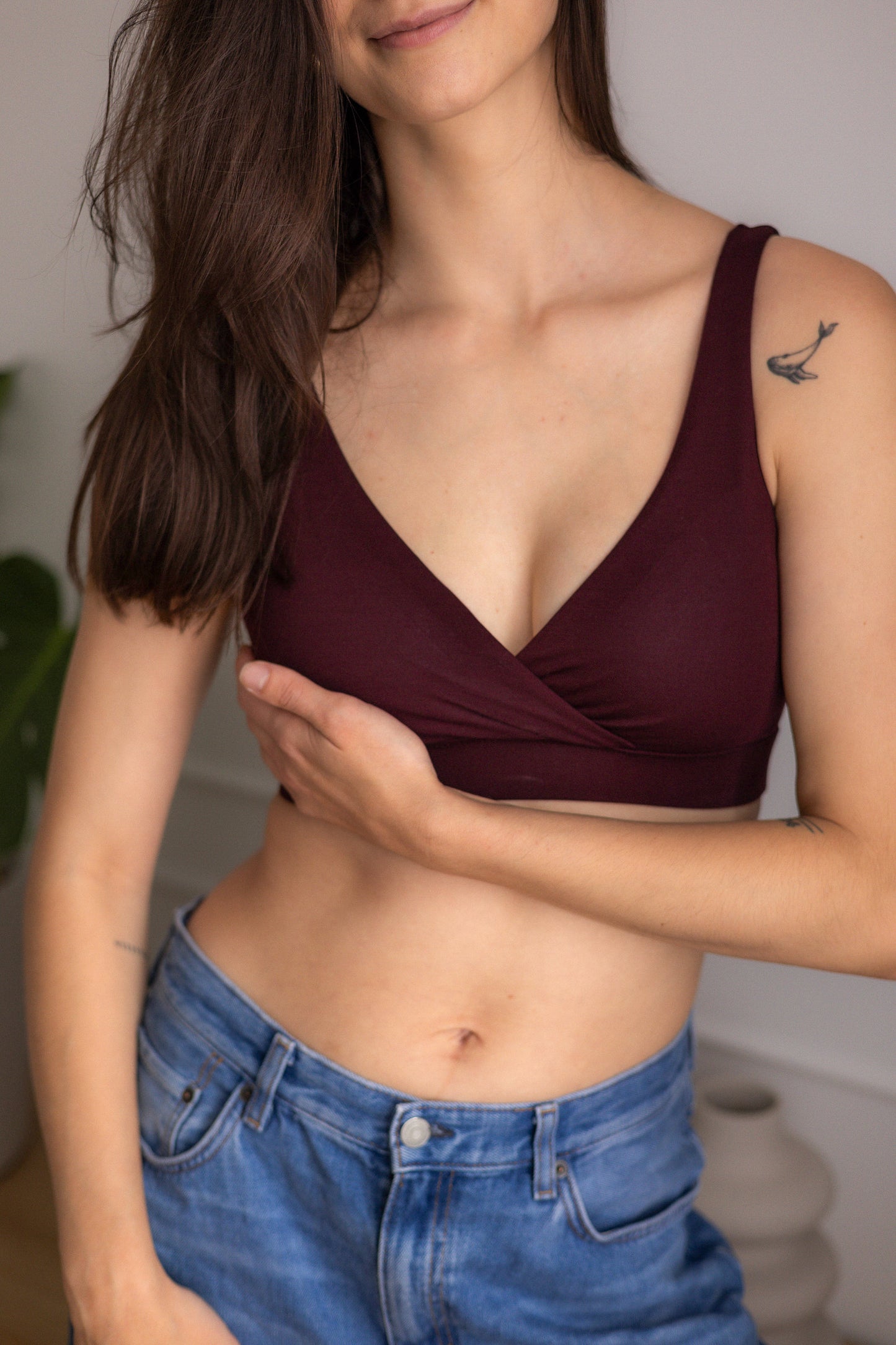 dropless. soft bra - cherry wine