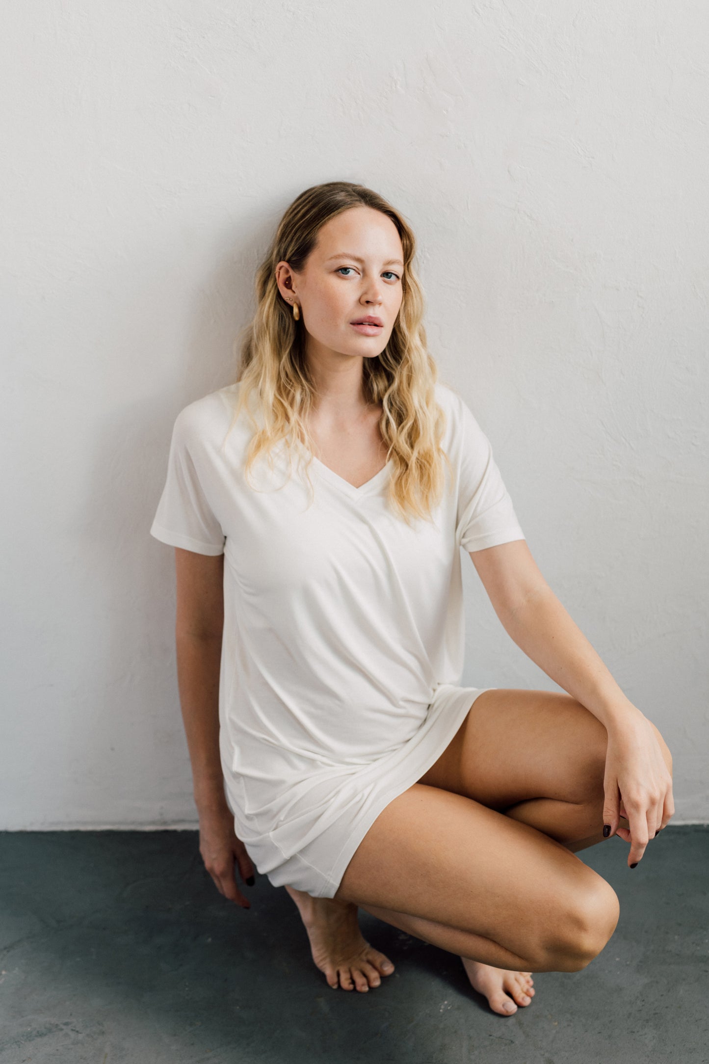 Stay Dry nursing 2in1 night dress - white