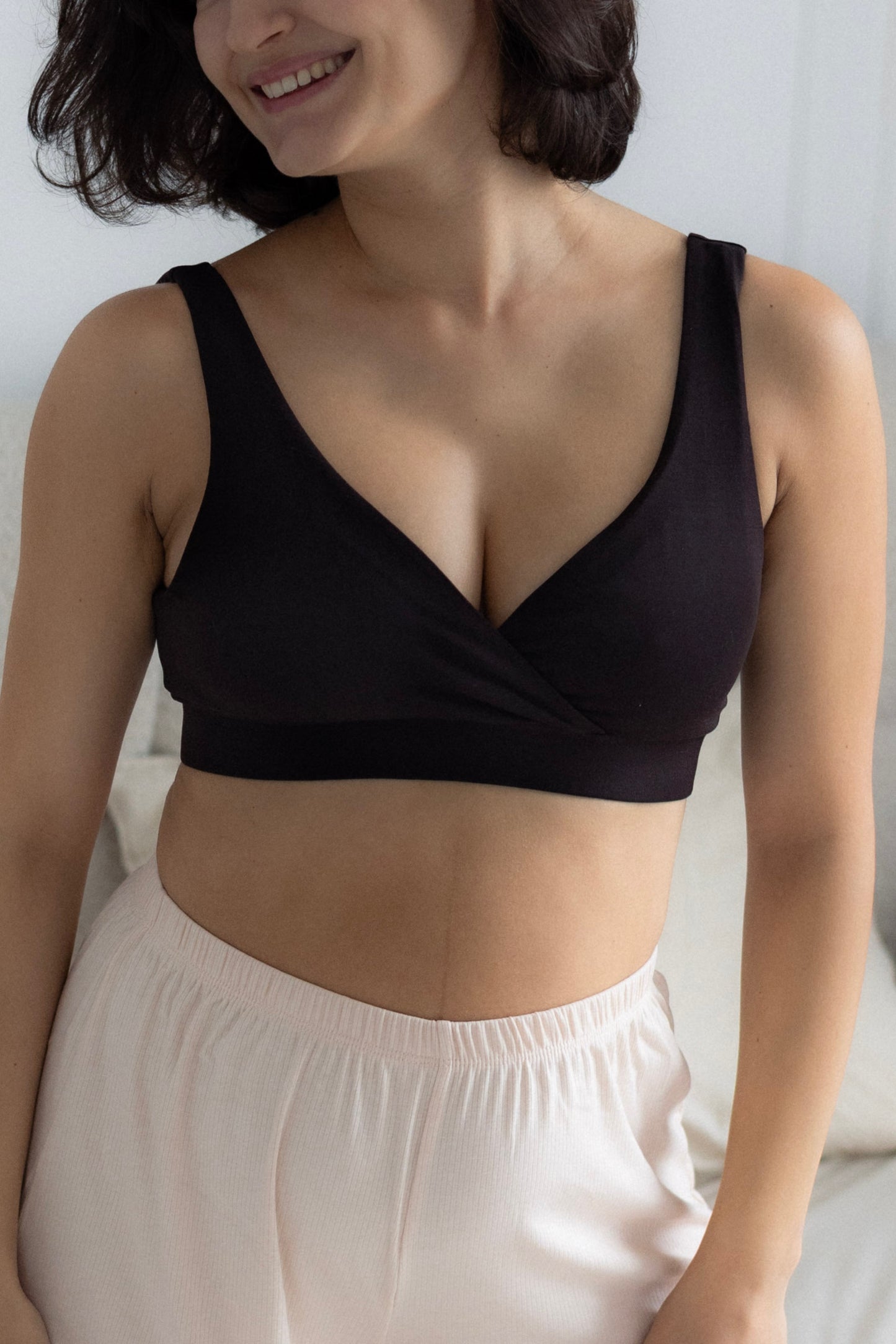 dropless. soft bra - chocolate brown
