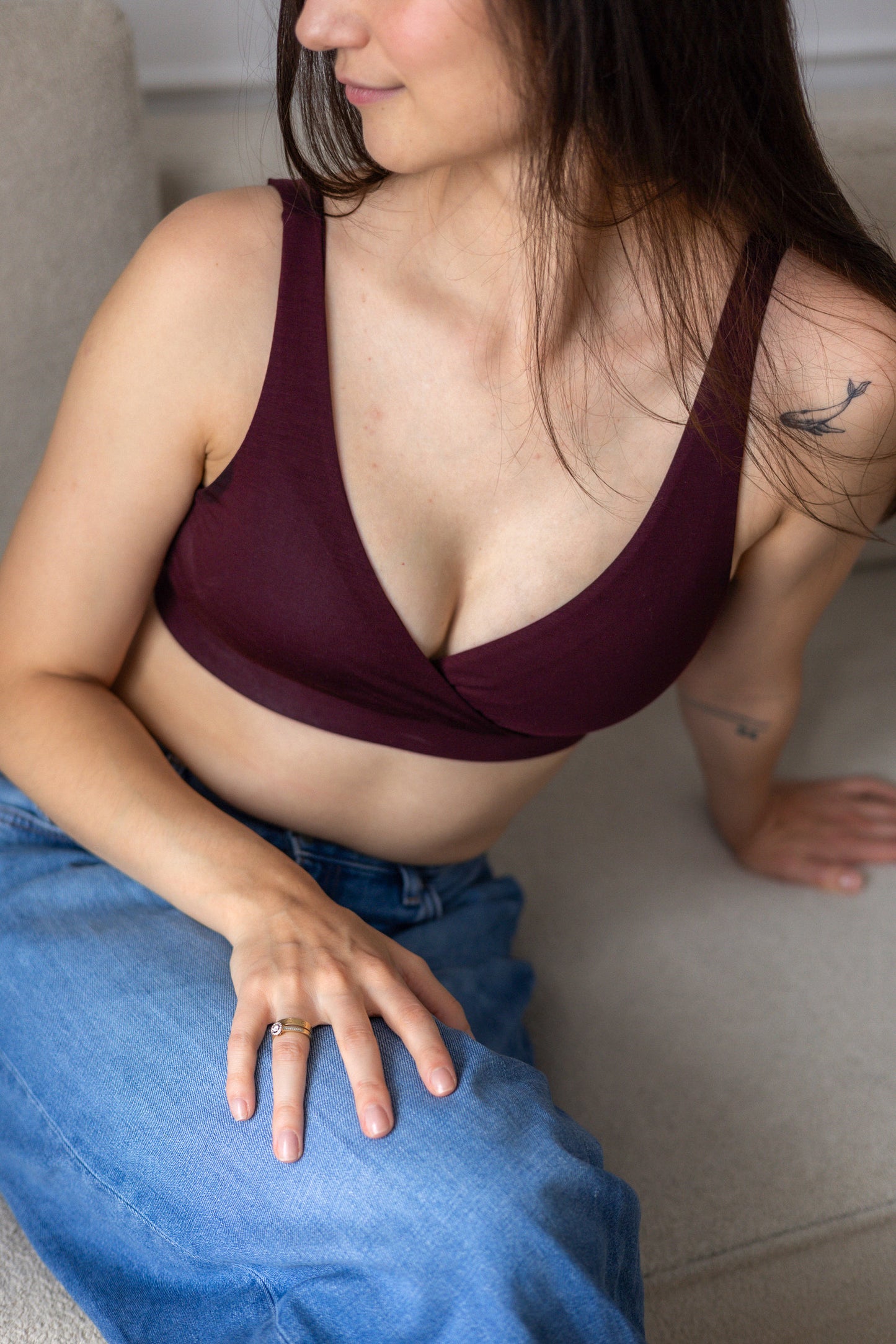 dropless. soft bra - cherry wine