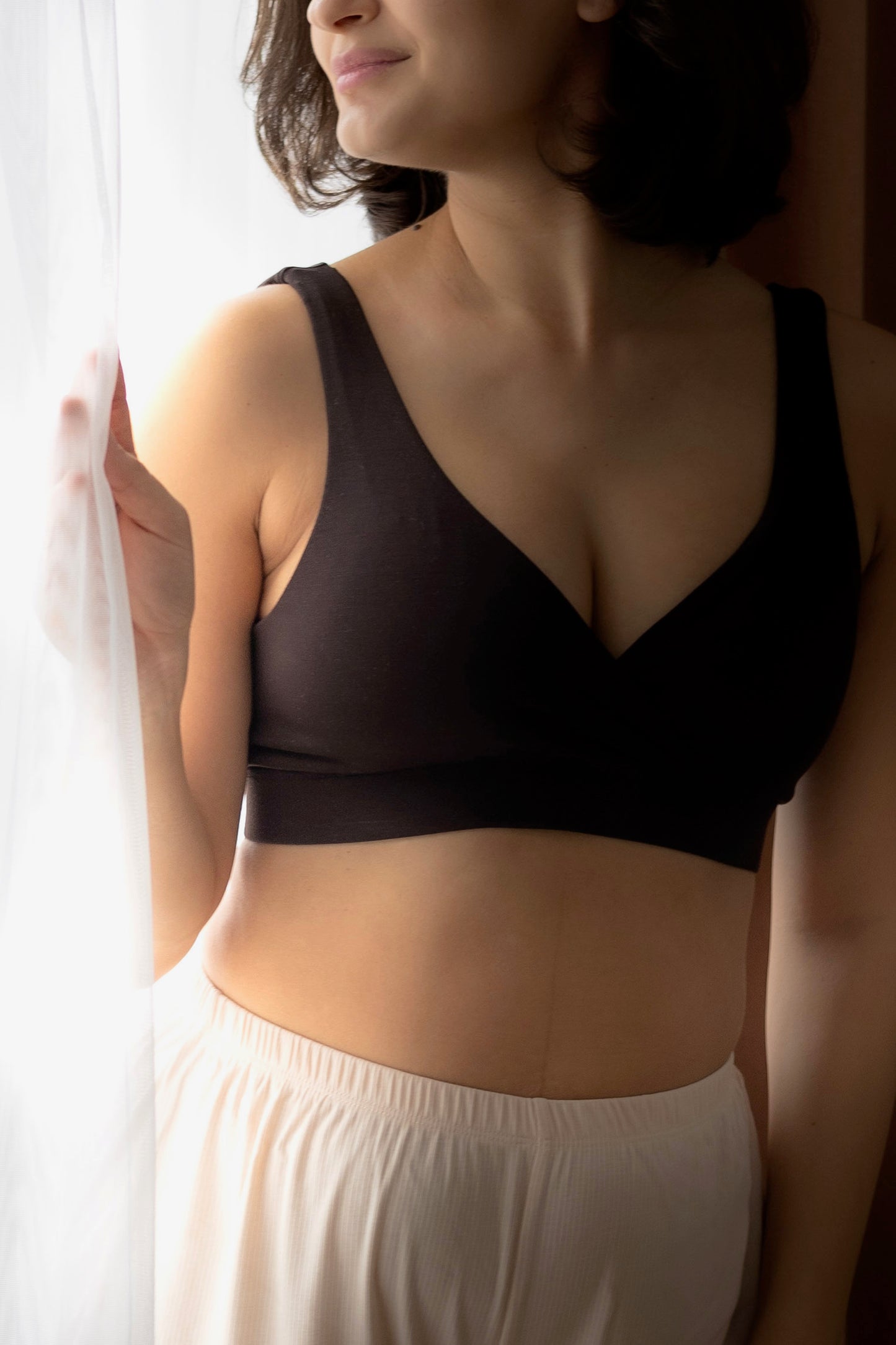 dropless. soft bra - chocolate brown