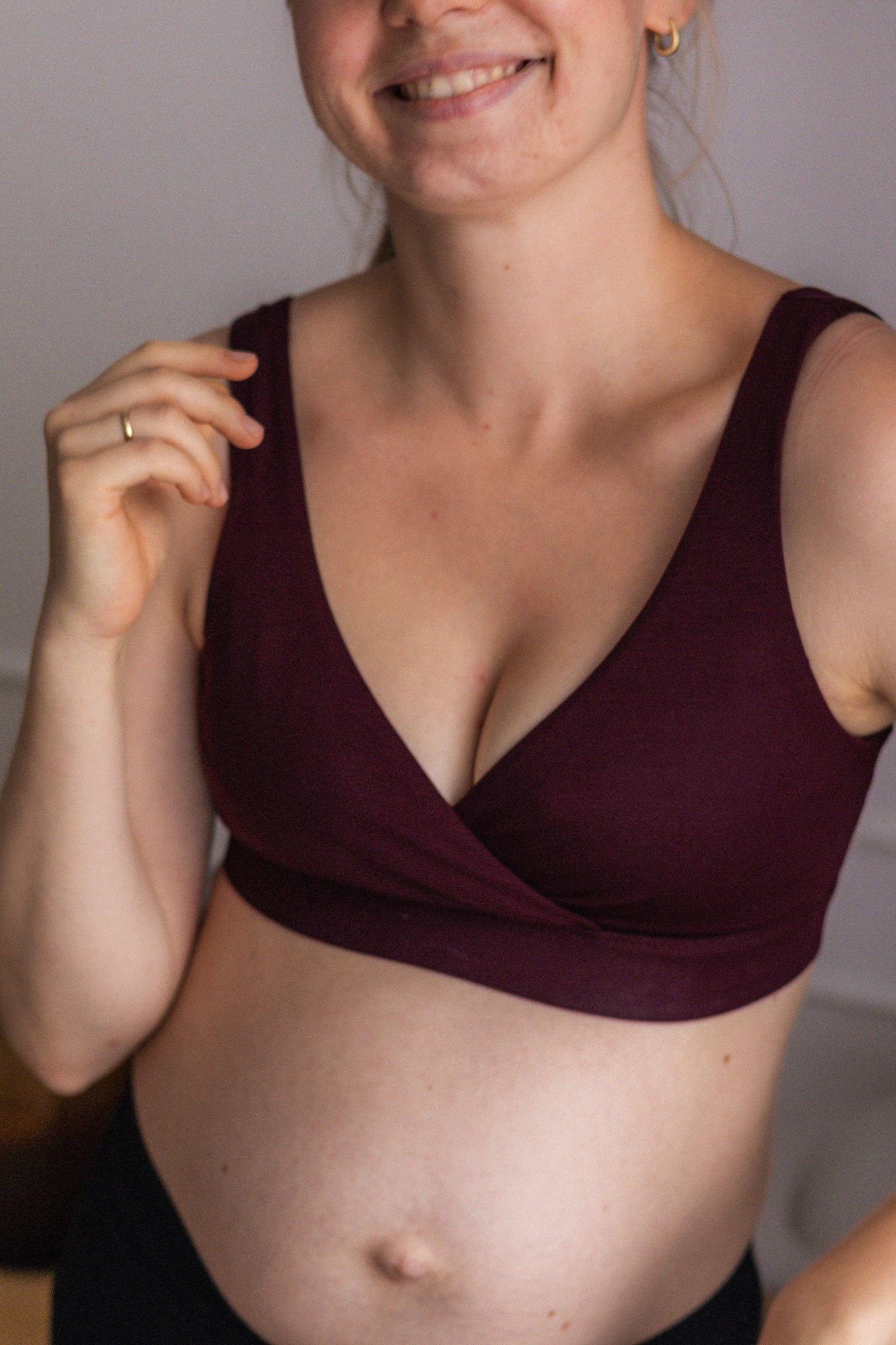 dropless. soft bra - cherry wine