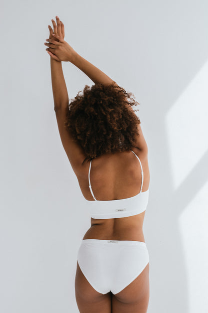 dropless. top bra - biały