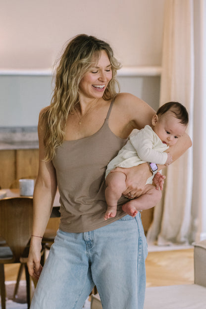 Stay Dry nursing 2in1 cami - mocha