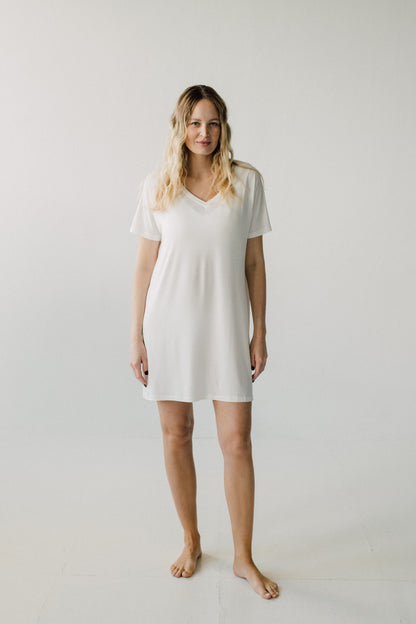 Stay Dry nursing 2in1 night dress - white