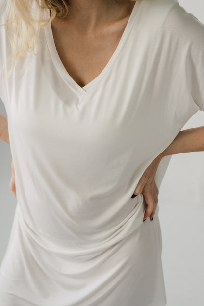 Stay Dry nursing 2in1 night dress - white