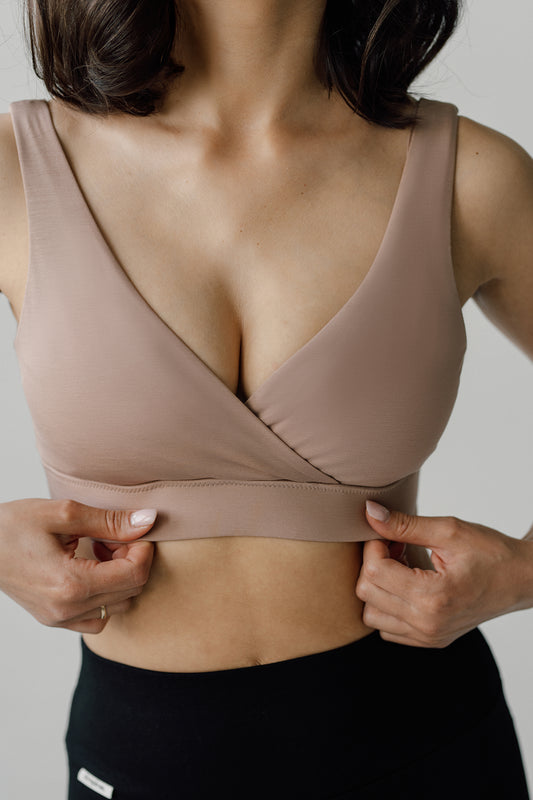 dropless. soft bra - beżowy