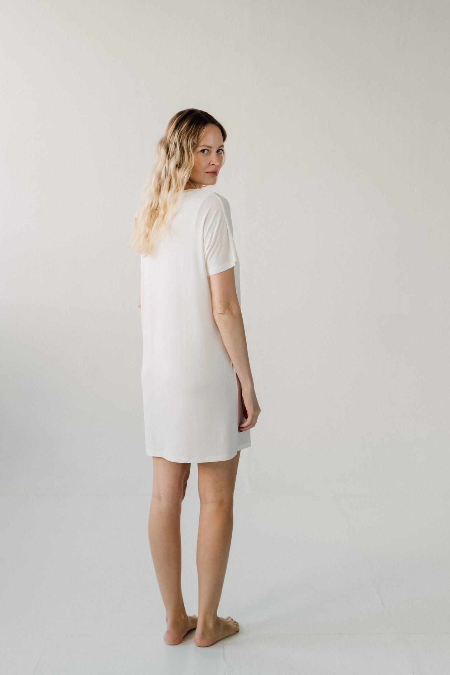 Stay Dry nursing 2in1 night dress - white