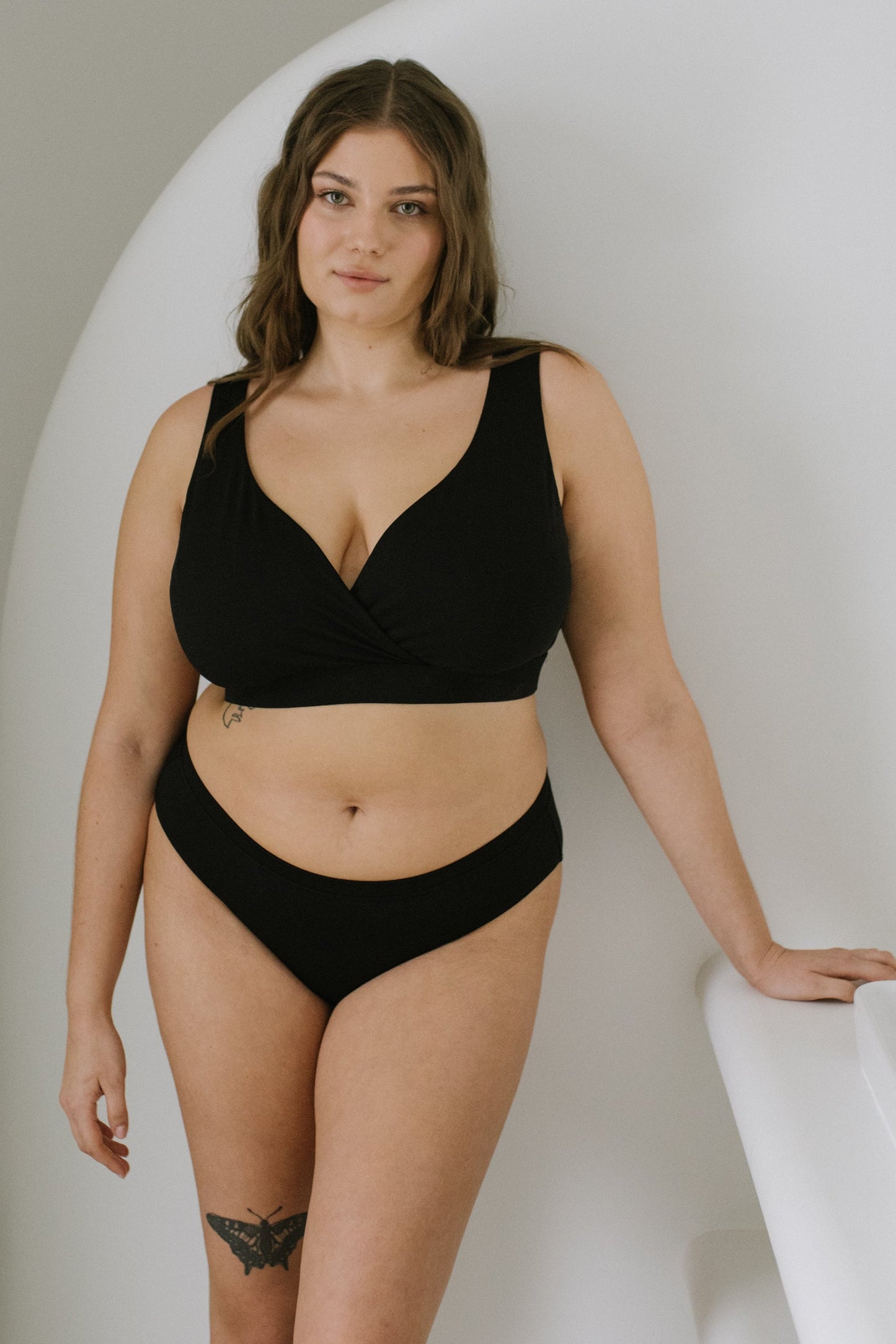 dropless. soft bra plus - czarny