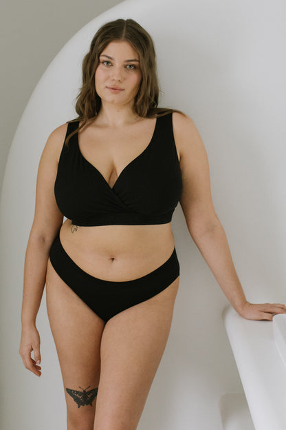 dropless. soft bra plus - czarny