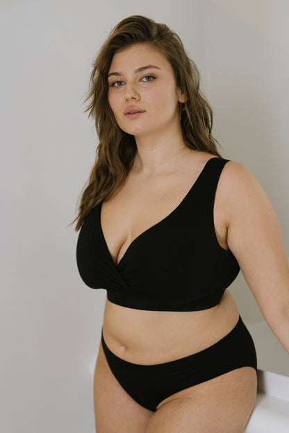 dropless. soft bra plus - czarny