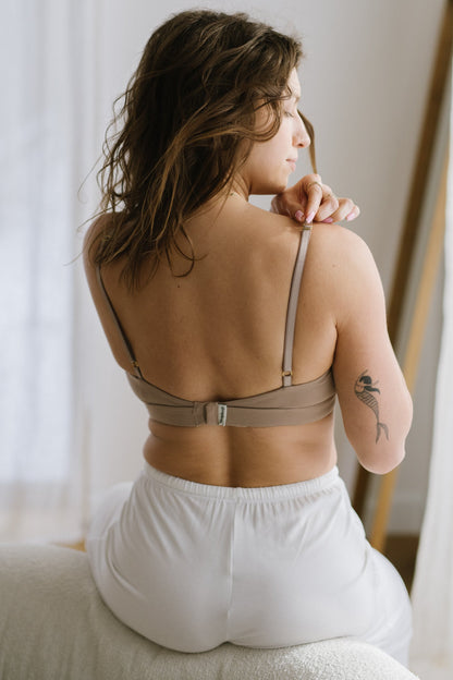 dropless. bralette - mokka