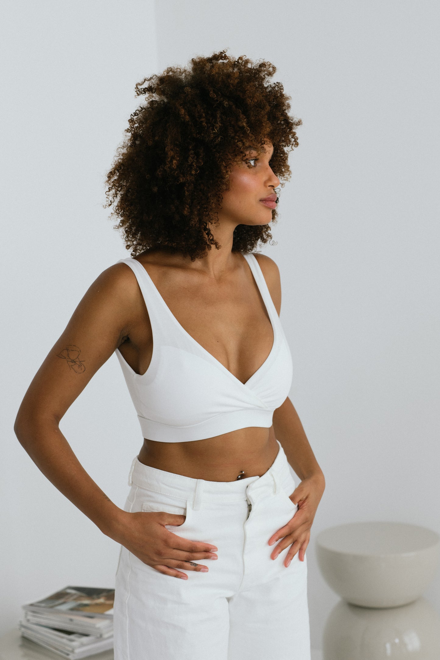 dropless. soft bra - biały