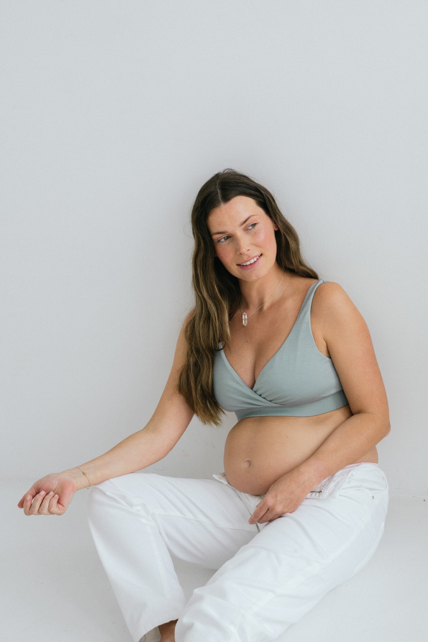 dropless. soft bra - szałwia