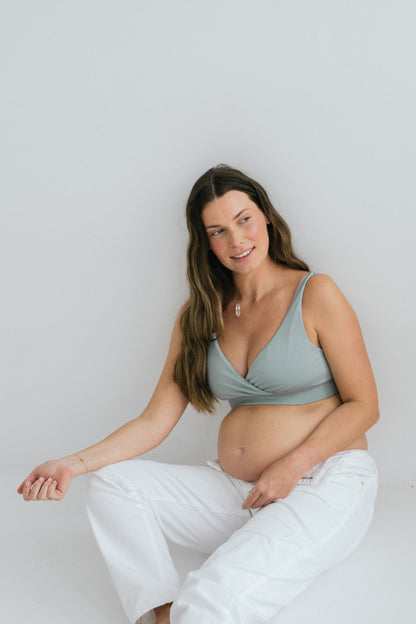 dropless. soft bra - szałwia