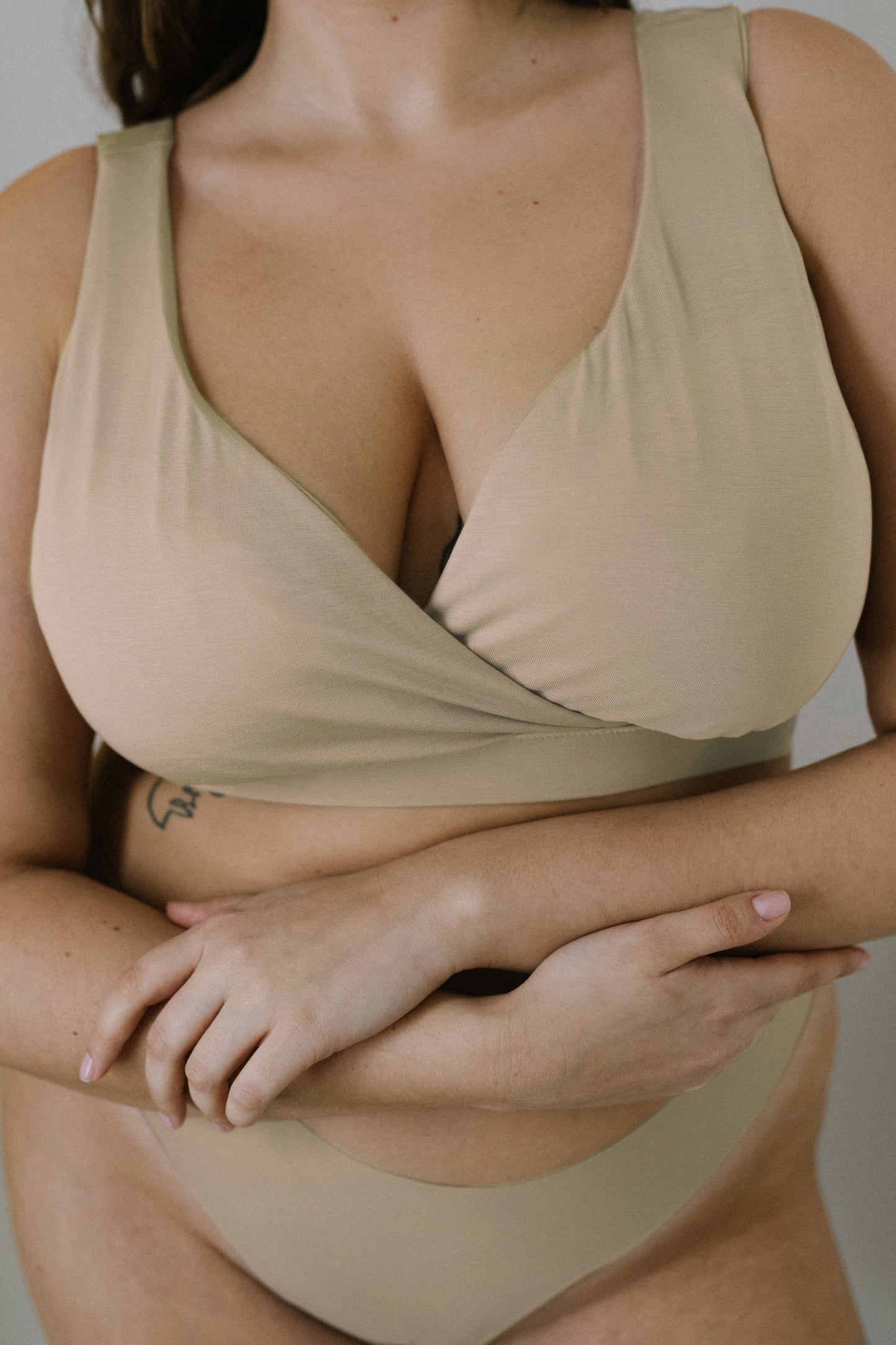 dropless. soft bra plus - jasny beż